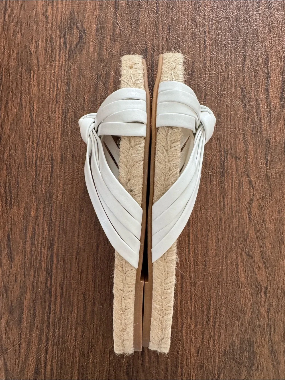 J. Crew White Knotted Spain Espadrille Slides-new!